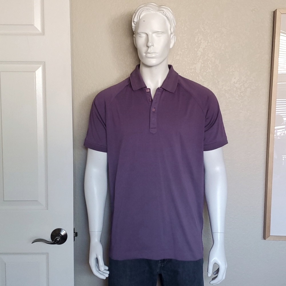 IJP DESIGN Ian Poulter Golf Polo Shirt Purple Large EUC